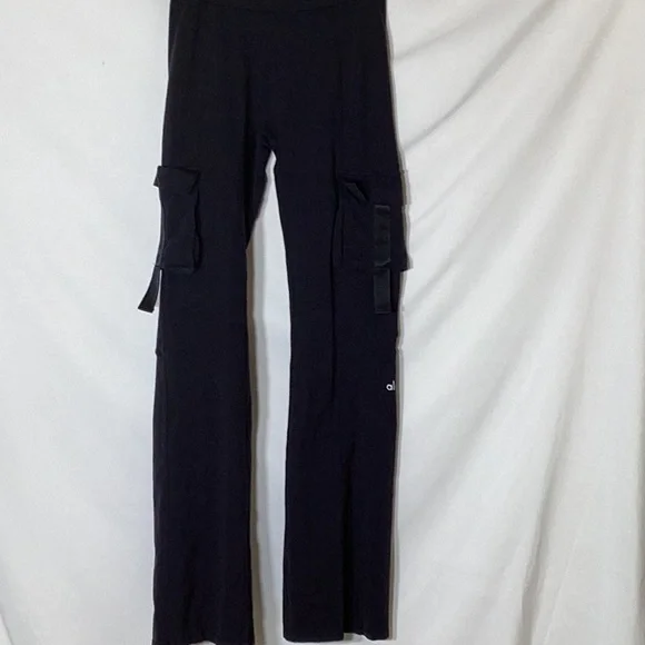 ALO YOGA High-Waist Catch The Vibe Flare Legging Black Size S - Picture 2 of 10